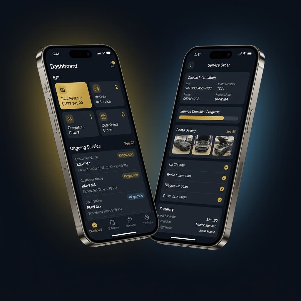 App mobile Check Elite rodando em smartphones